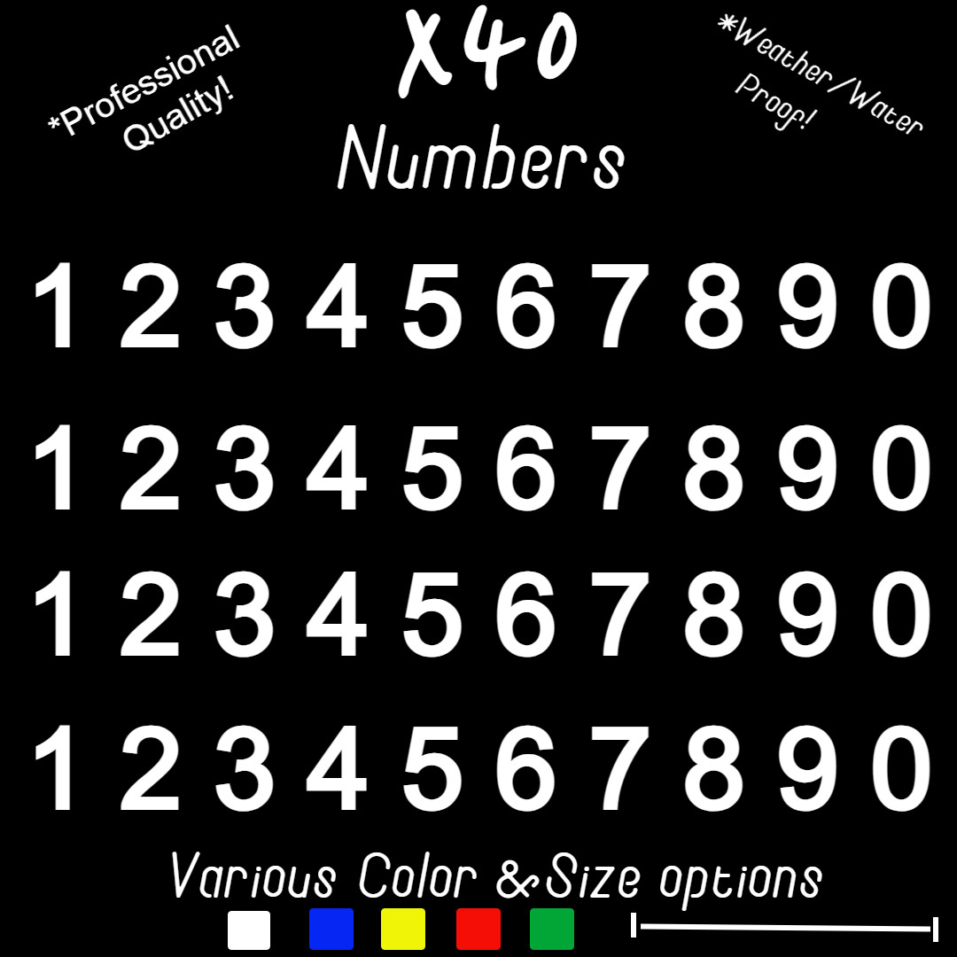 Mailbox Address locker Numbers Decal Vinyl Sticker Window Door Wall Sign Decals