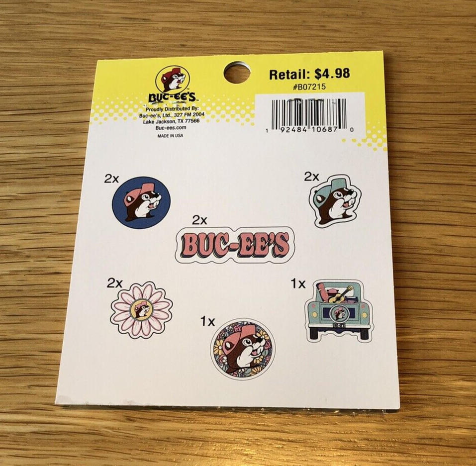 Buc-ee’s Variety Sticker Pack – 10 Stickers – Different Sizes 6 Designs