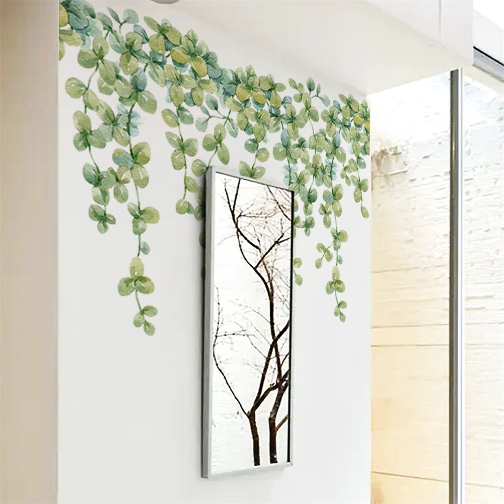 Wall Stickers Eucalyptus Leaf Artistic Green Plants Bedroom Home Decoration