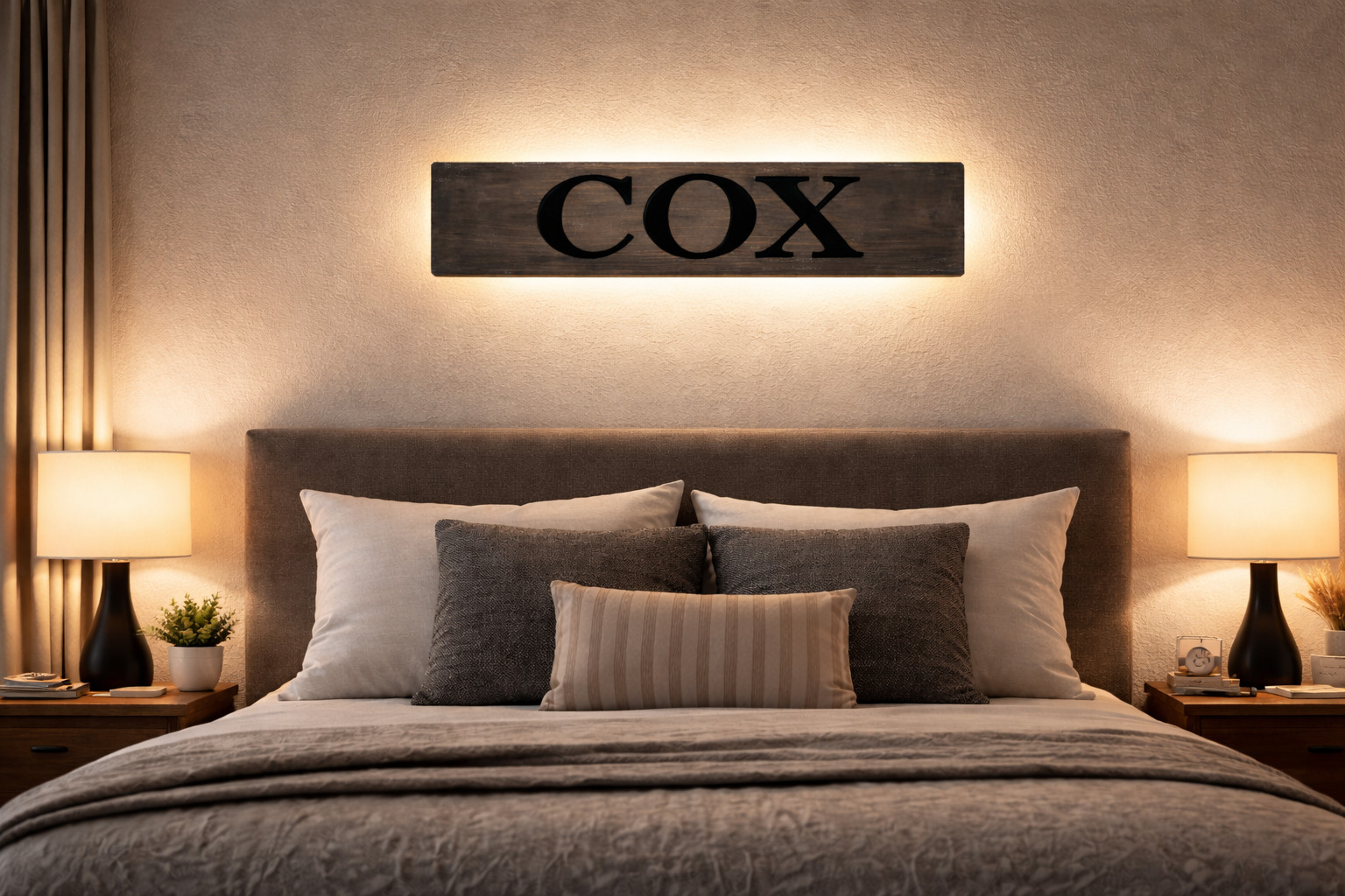 Captivating Family Name Sign with Remote Controlled Illumintation
