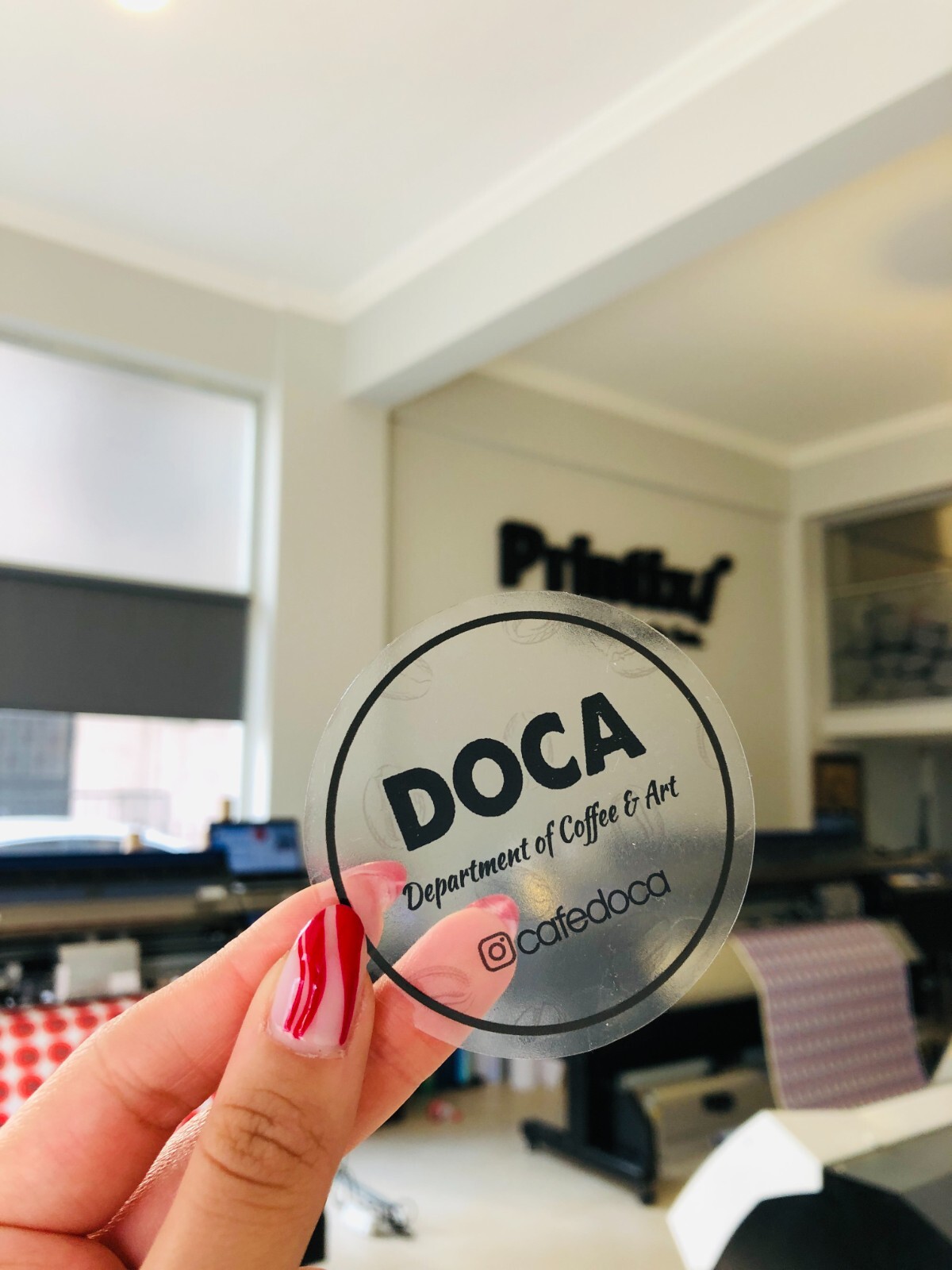 1.000pcs of Custom Clear 1.5 inch Any Shape Colorful Transparent Label