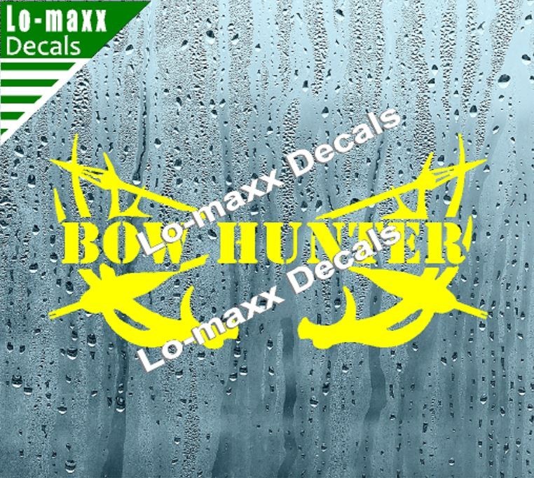 Bow Hunter Die Cut Vinyl Decal – Archery Deer Hunting Truck Car Window SUV