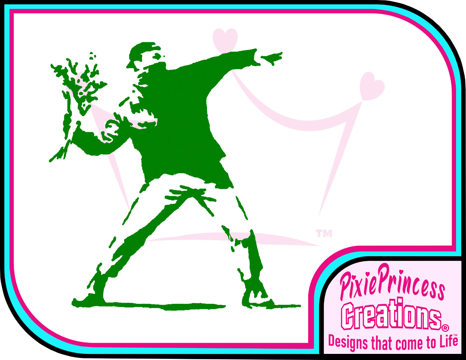 Banksy D Flower Thrower Vinyl Sticker Wall Art Poster Car Van Home Decor Decal