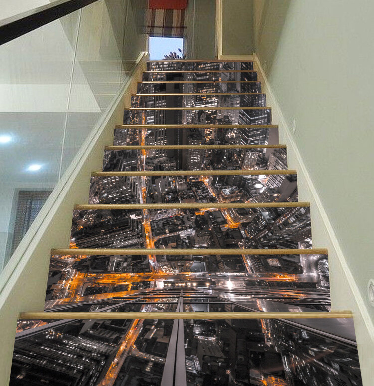 3D Modern City 977 Stair Risers Decoration Photo Mural Vinyl Decal Wallpaper