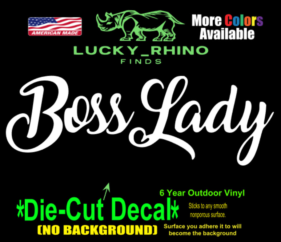 Boss Lady Owner Entrepreneur In Charge Car Window Vinyl Decal Bumper Sticker
