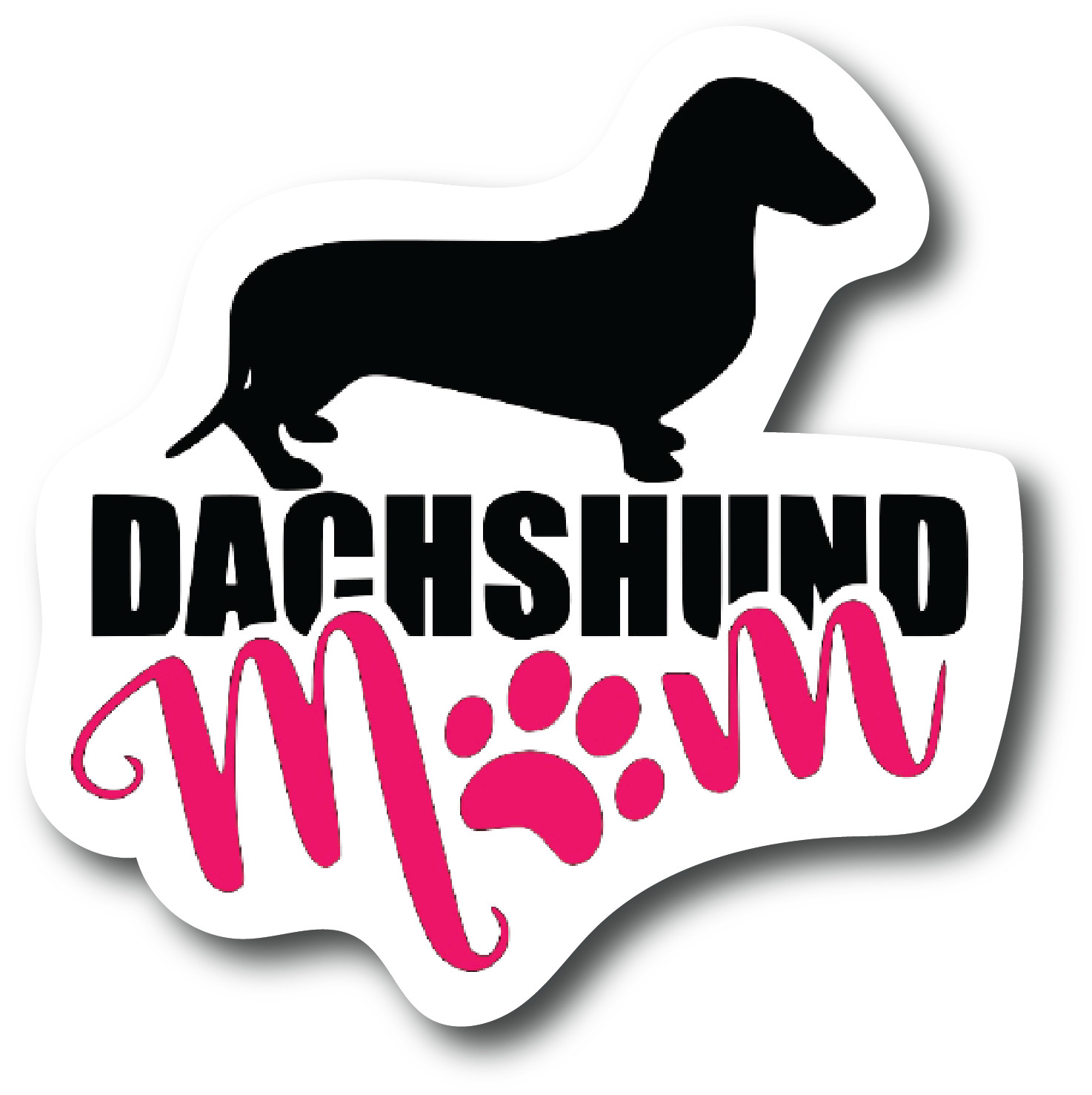 DACHSHUND MOM 4.5 inch Decal Fashion Woman – Sticker Graphic – PS760