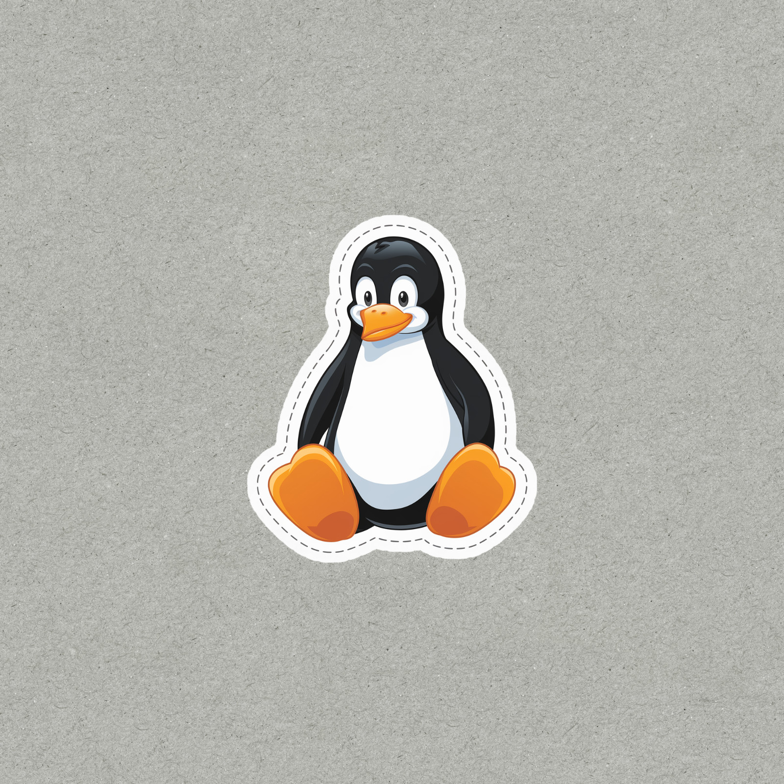 Adorable Linux Penguin Tux Mascot Sticker for Laptops and Devices #5874