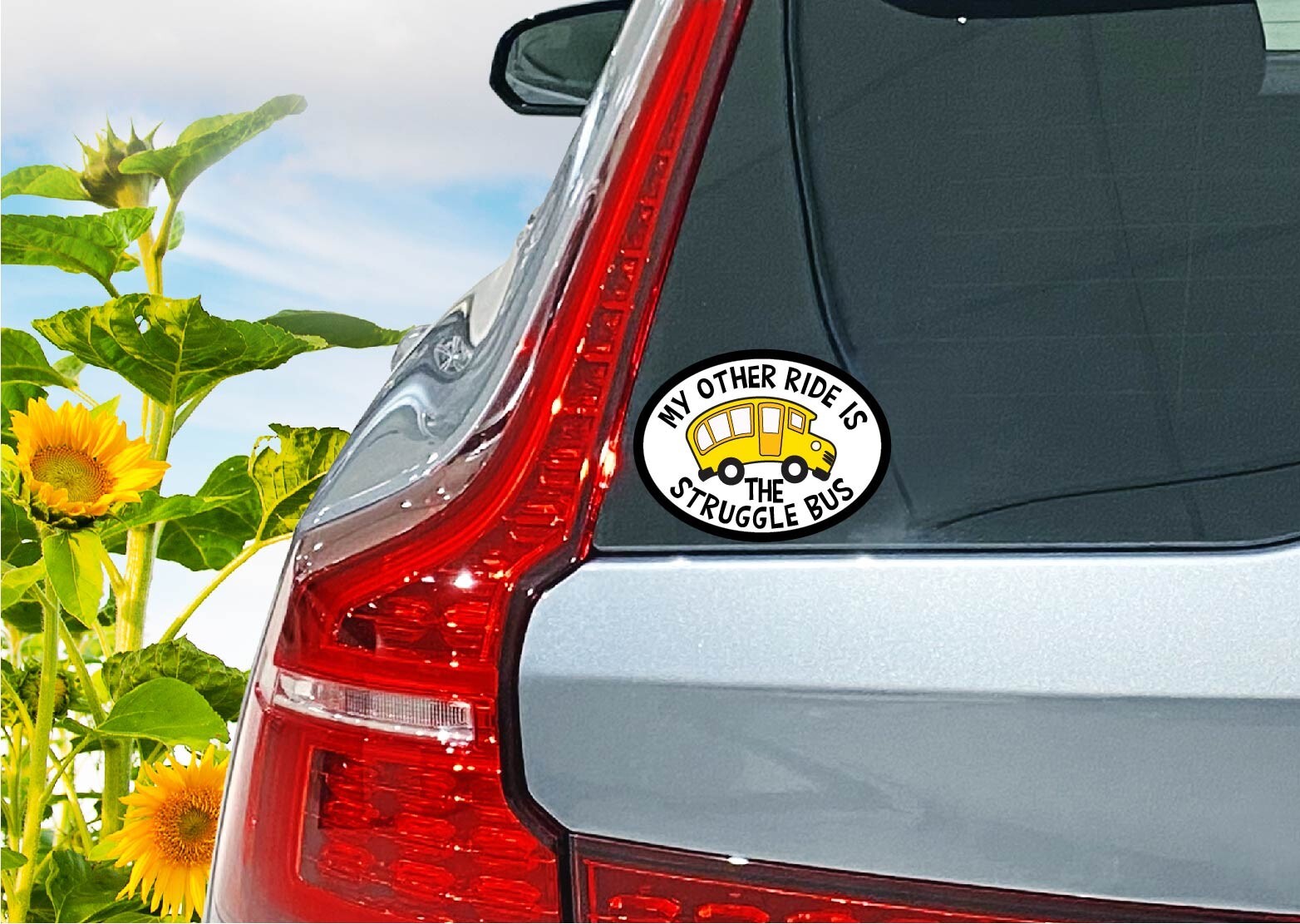 My Other Ride Is The Struggle Bus Decal Sticker Adult Life Funny Short School
