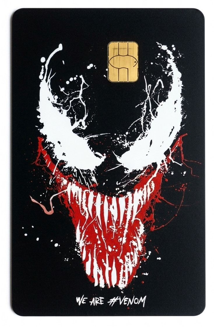 Venom Comic Art Black Red Debit Card Credit Card Skin Vinyl Sticker
