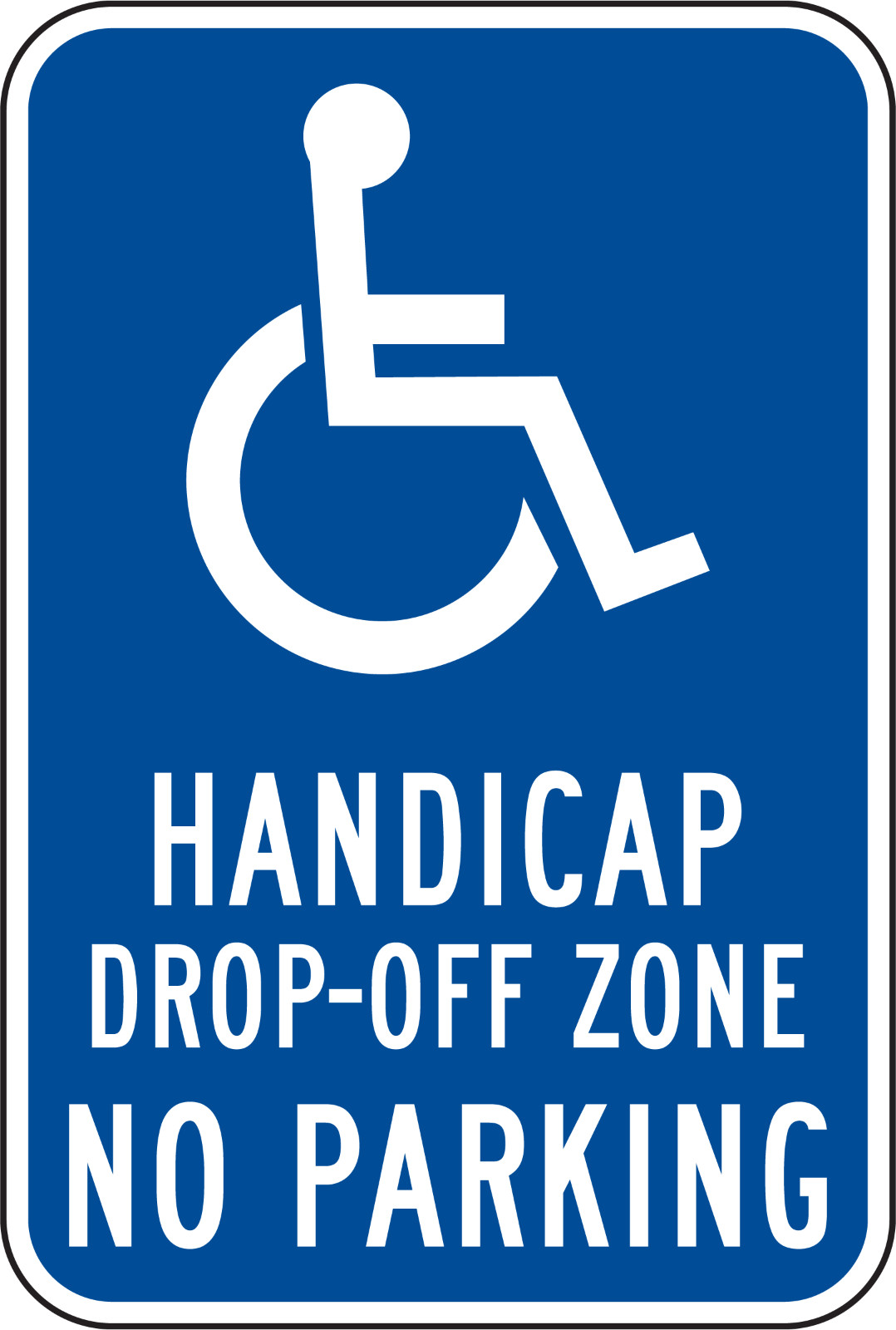 Handicap Drop off zone sticker weatherproof bumper vinyl decal