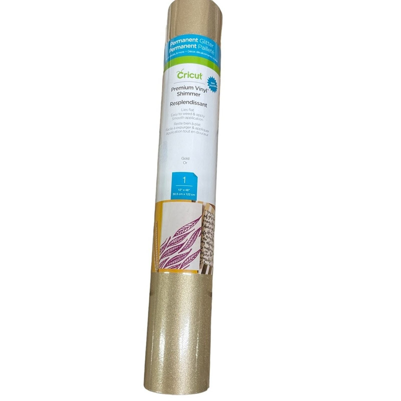 NEW SEALED Roll Cricut Premium Vinyl Shimmer Gold 12×48