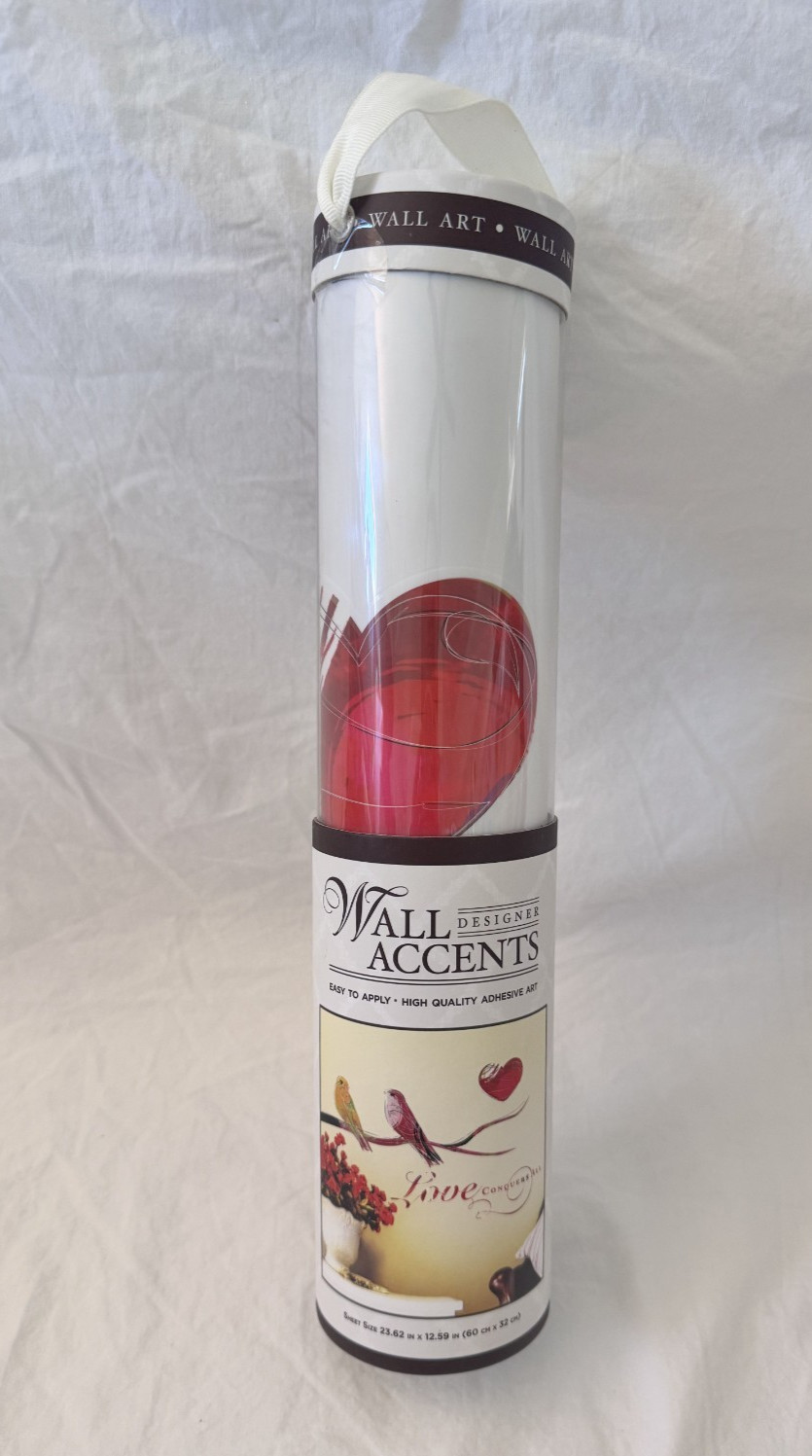 Designer Wall Accents Birds Love Conquers All Wall Art Decals NIP
