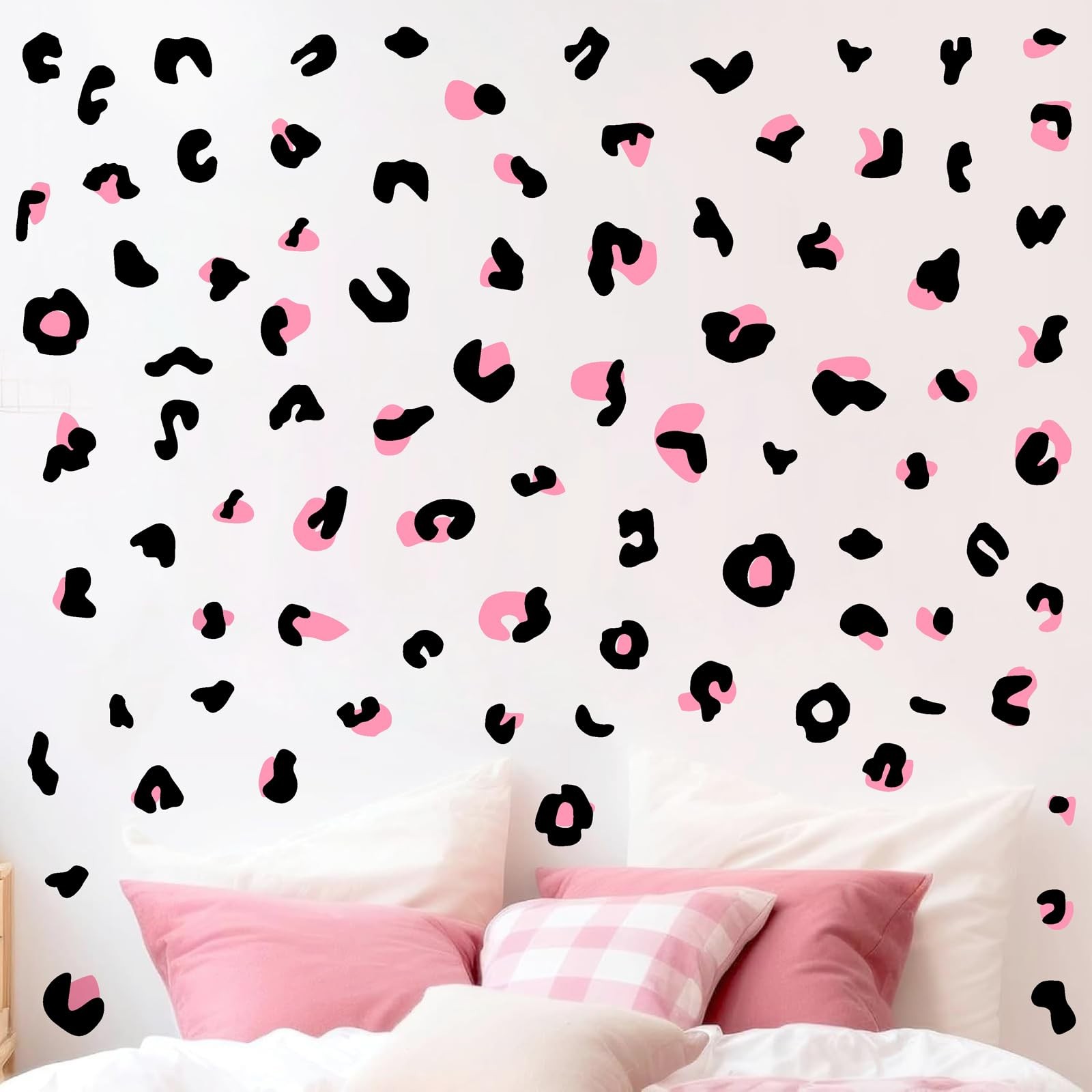 Leopard Print Wall Decals Peel and Stick Cheetah Pattern Sticker Animal Print…