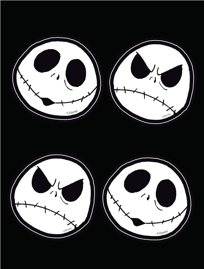 Licensed Disney NBC Jack Skellington Decal Sticker Auto Home Office Luggage 2pc