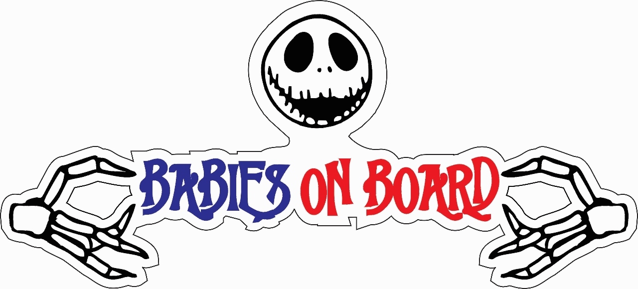 Babies On Board – (Jack Skellington) Car Vinyl Sticker Decal