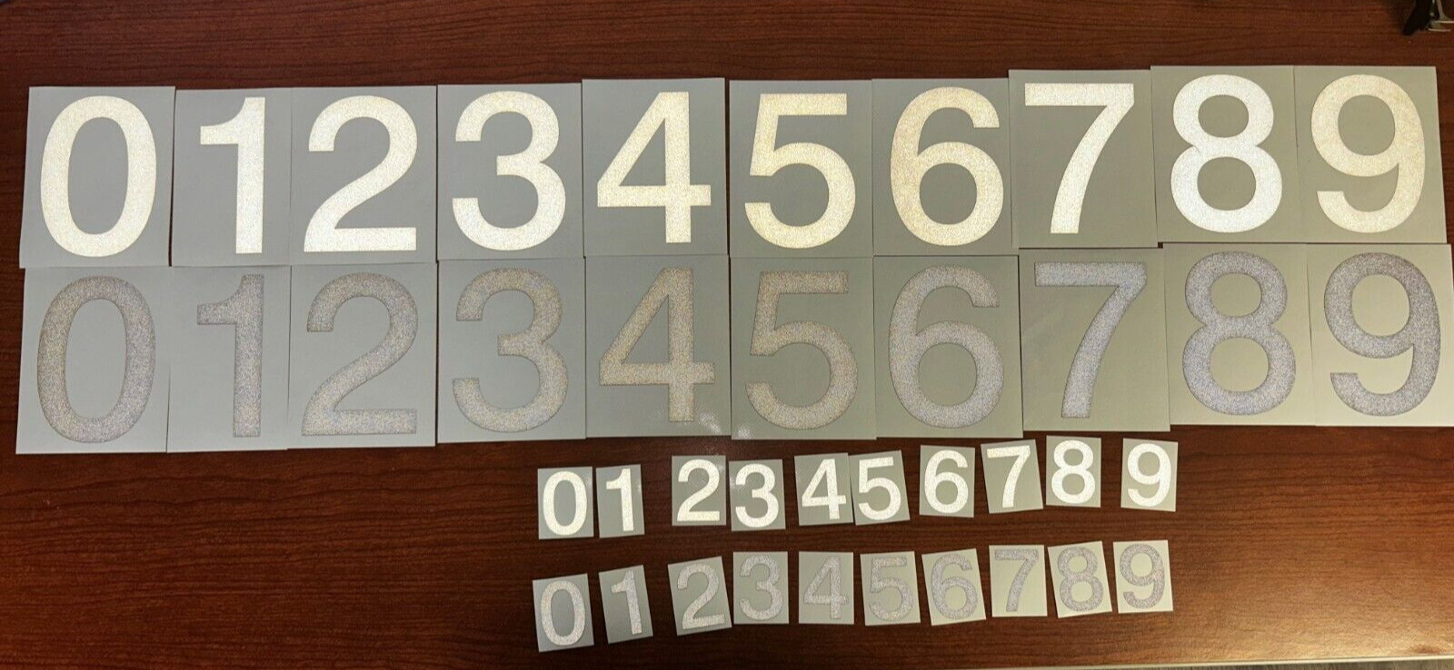 3M Reflective Numbers – 1.5" and 4" Sizes – Black and White Variations