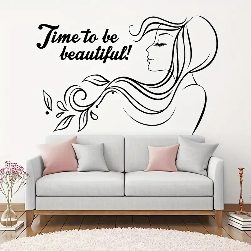 Wall Decal A Beauty Spa and Hair Salon: 'It'S Time To Embrace Beauty' for Your