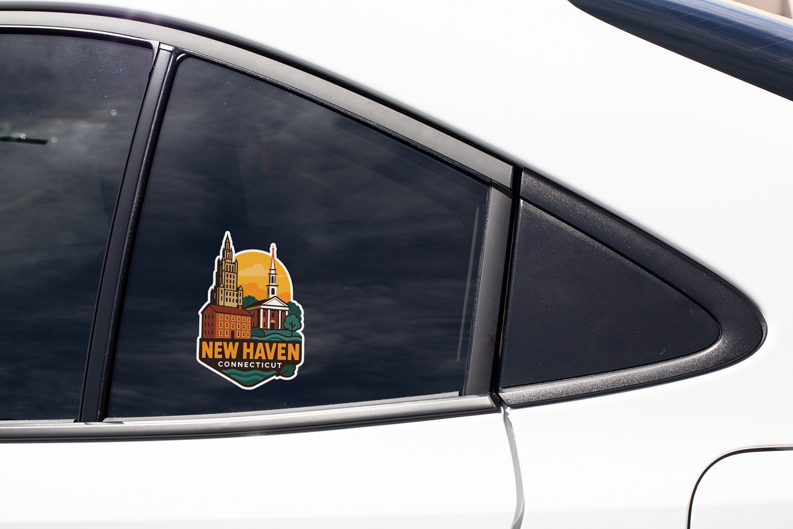 New Haven Sticker Decal Vinyl Die-Cut City Skyline Landmark Design