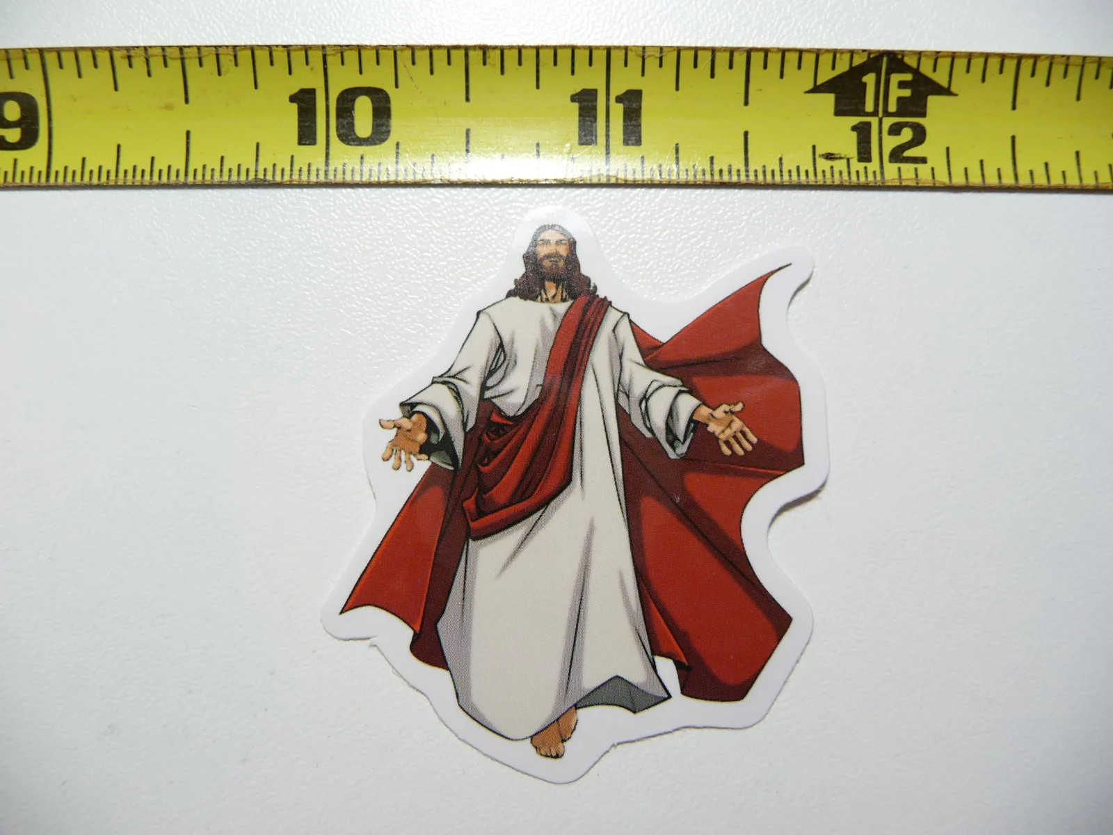 BLOWING ROBE JESUS WELCOME SMALL STICKER DECAL FAITH CHURCH CHRISTIAN BELIEF
