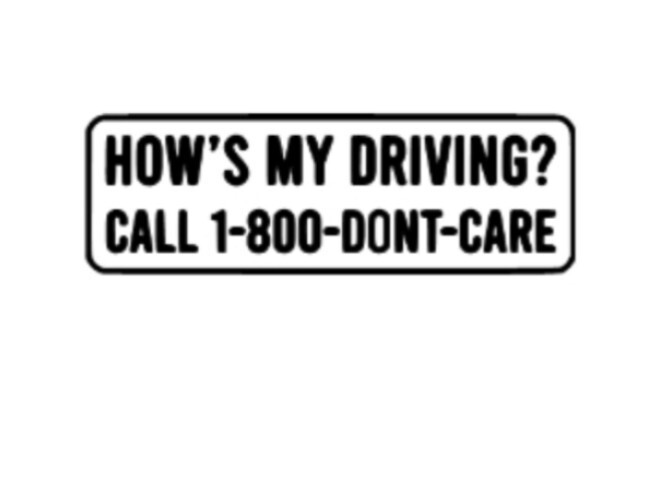 How's My Driving? Sticker Decal