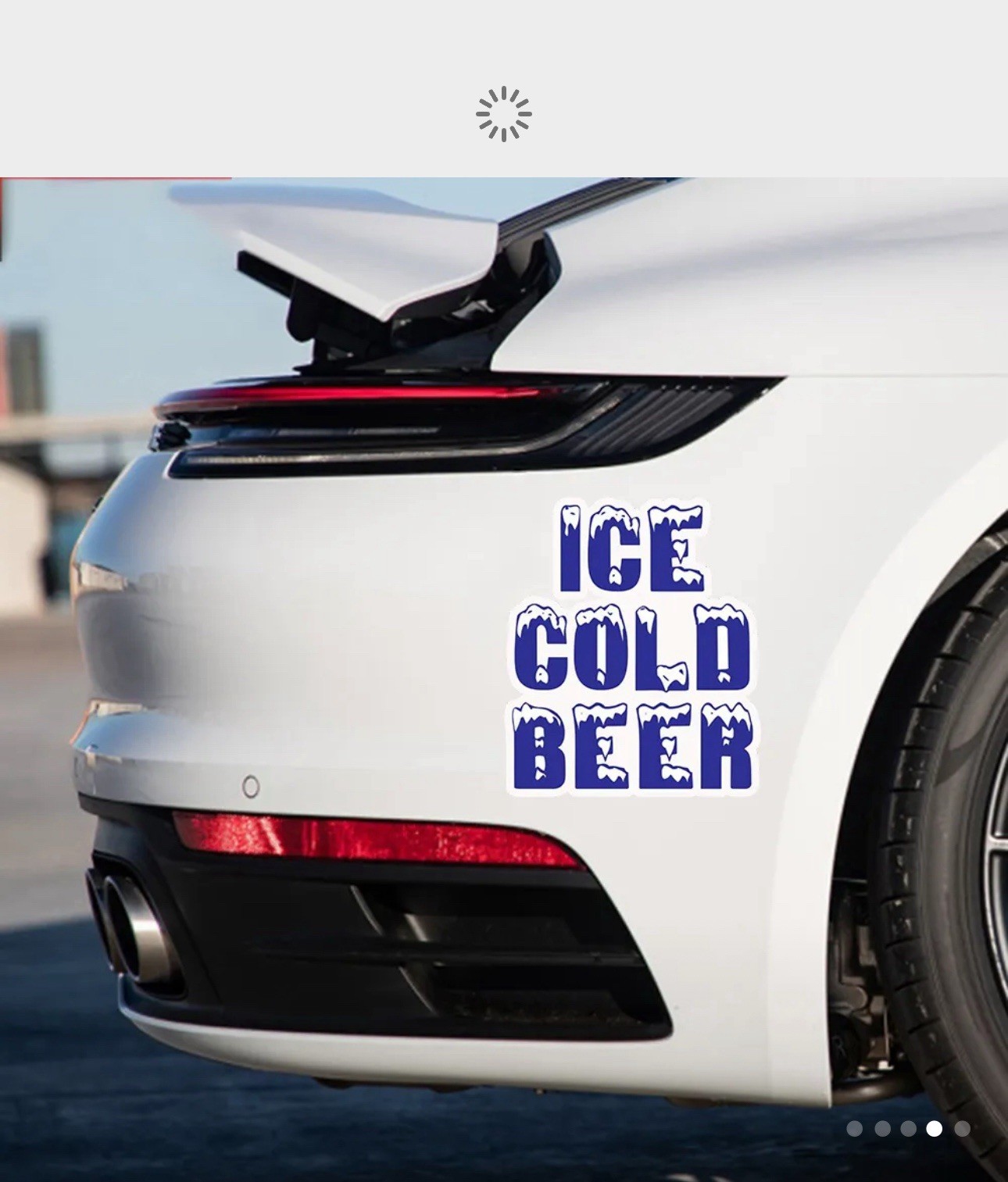 ICE COLD BEER 5” Restaurant Food Concession Cooler Chest Vinyl Sticker Decal
