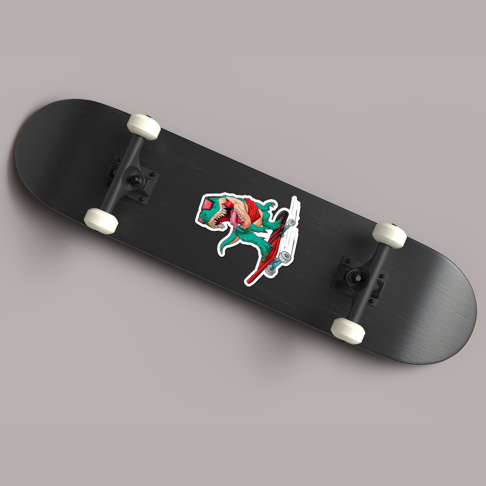 T-Rex Skateboard – Vinyl Decal Sticker – Car Window Laptop – ebn8125