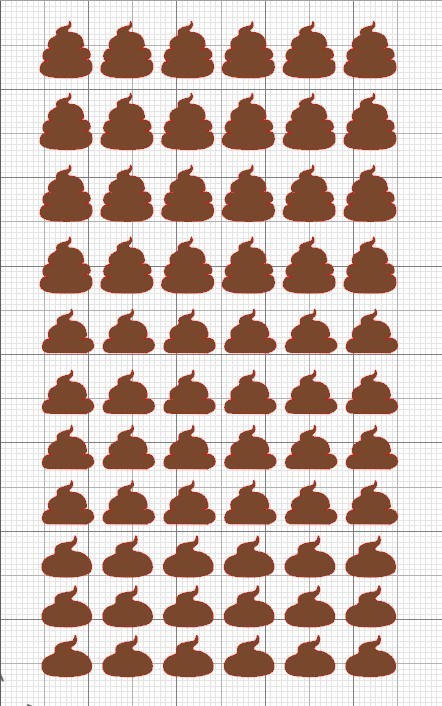 5" x 8" Poop Vinyl Sticker Sheet Oracal 651 Poo Decal