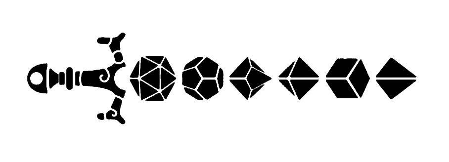 Vinyl Decal Car Truck Sticker Wall D&D Dungeons & Dragons – Dice Sword