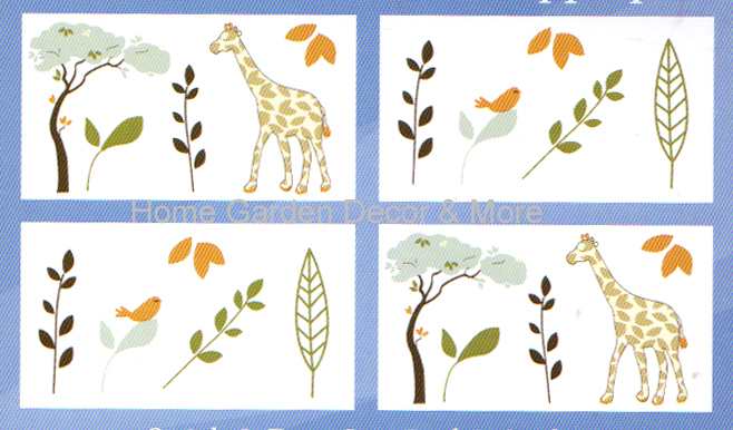 COCALO BABY Nursery Lil Mombo Giraffe Jungle Wall Stickers Decals Appliques