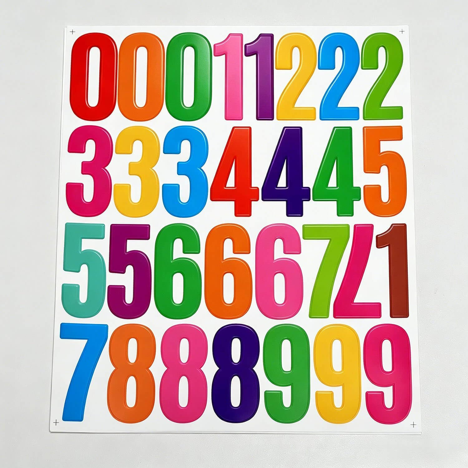 240 Pcs 2 Inch Number Stickers,8 Sheets 0-9 Self-Adhesive Vinyl Waterproof Numbe