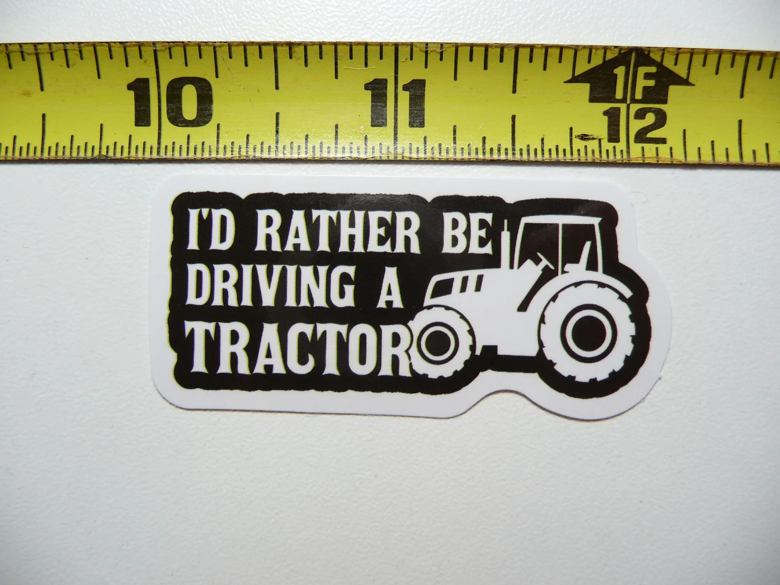 I'D RATHER BE DRIVING A TRACTOR SMALL STICKER DECAL FARM FARMING COUNTRY LIFE