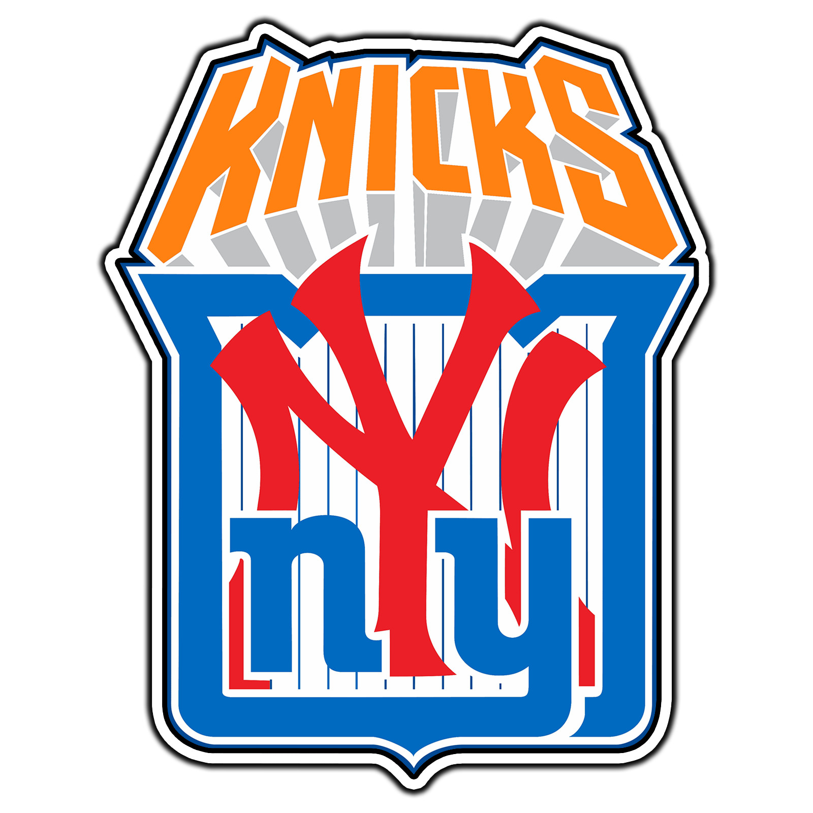 New York Knicks Yankees Giants Logo #13 Basketball Fan Sticker Waterproof Vinyl