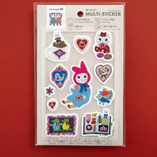 Yumi Kitagishi Multi Stickers ART TIME/TEA TIME 11 Patterns 1 Each JAPAN NEW