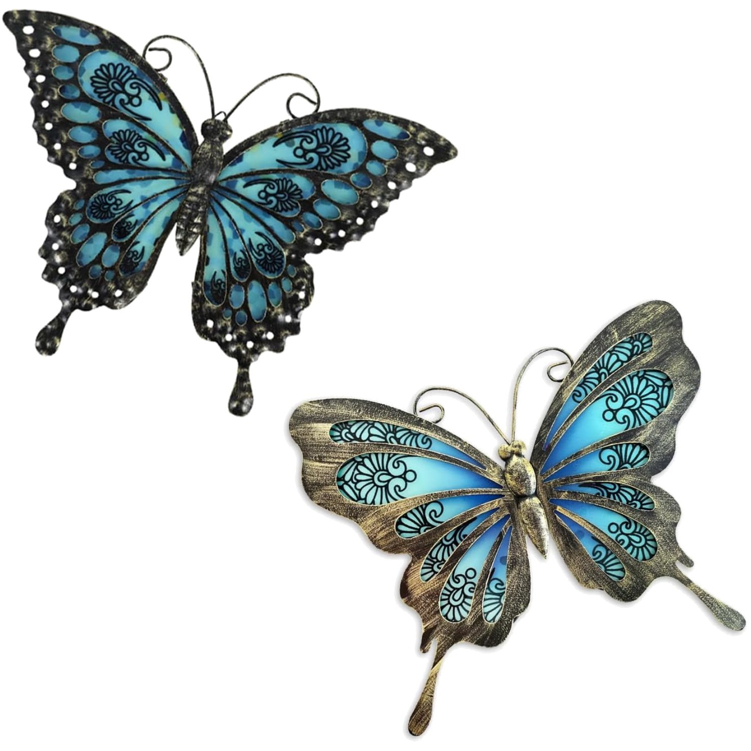 Lifelike 12" Butterfly Wall Hanging – Weatherproof, Ideal for -Round Decor