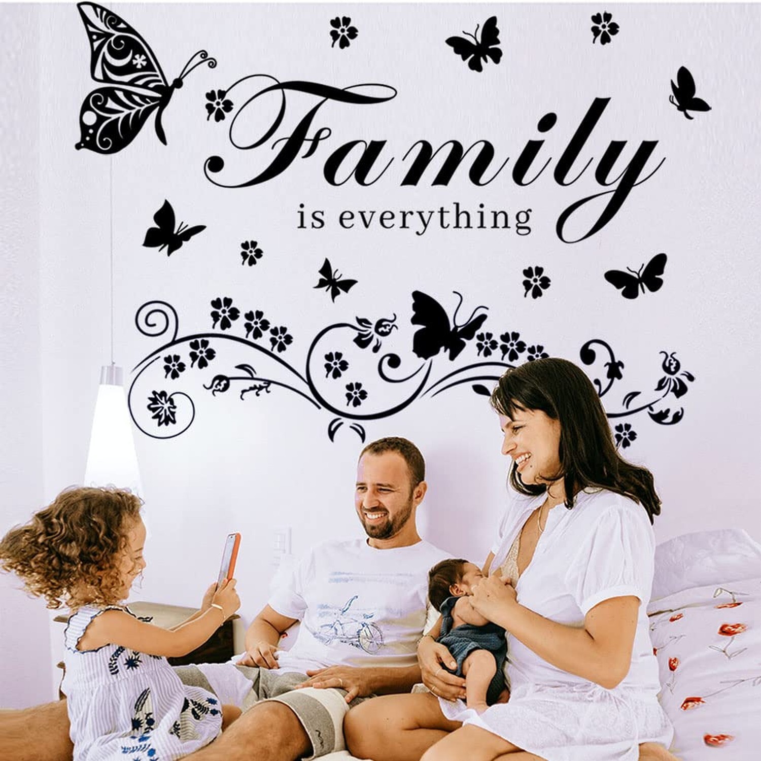 Wall Decor Sticker Vinyl Wall Art Decal Removable Wall Stickers Quotes Family…