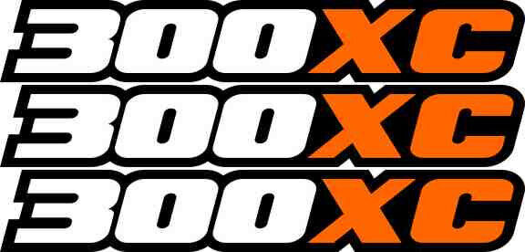 300XC Swingarm Airbox Number Plate Sticker Decal