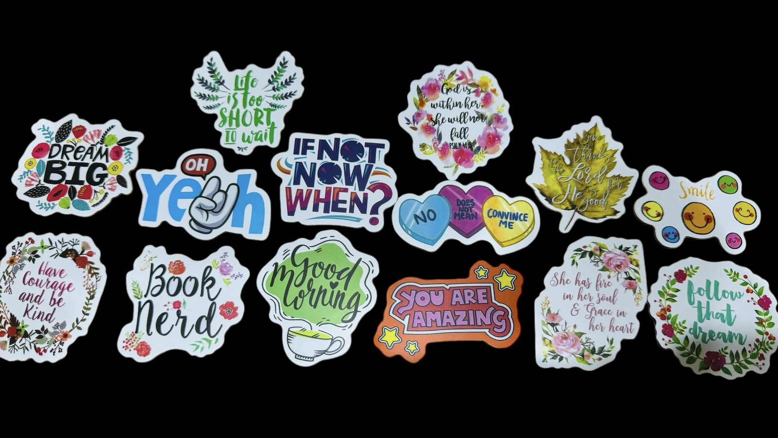 Buy 1, Get 1 Free Motivational / Inspiring Stickers – 50 Total Stickers Included