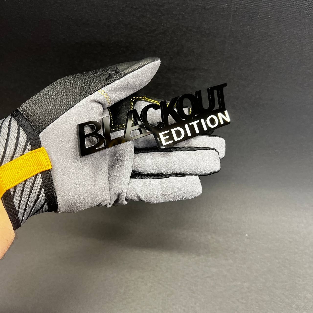 1PC BLACKOUT EDITION Custom 3D Text Car Badge Fender Emblem Tailgate Toolbox