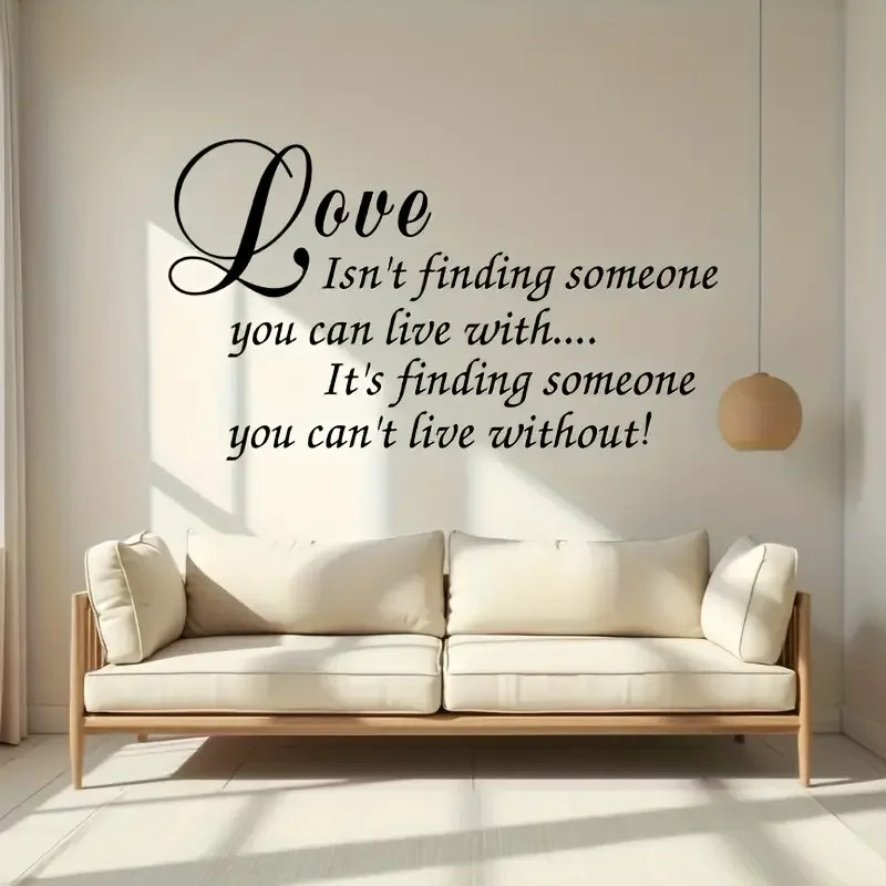 Love Quote Wall Decal Removable Contemporary Letter Print Home Decor
