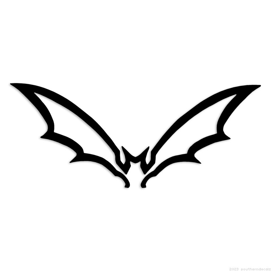 Outline Bat Halloween – Decal Sticker – Multiple Colors & Sizes – ebn7545