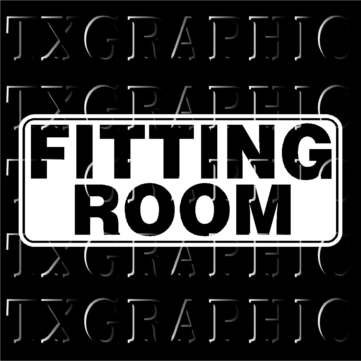 FITTING Room Sign Decal Vinyl Sticker Business Clothing Store