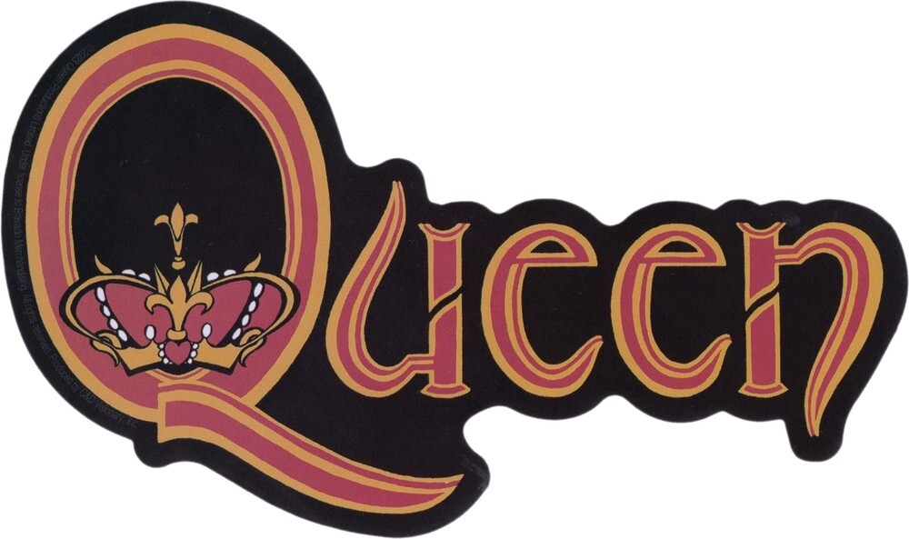 Sticker – Queen Classic Red Logo With Crown 5.25" x 3.13" Die Cut #10343