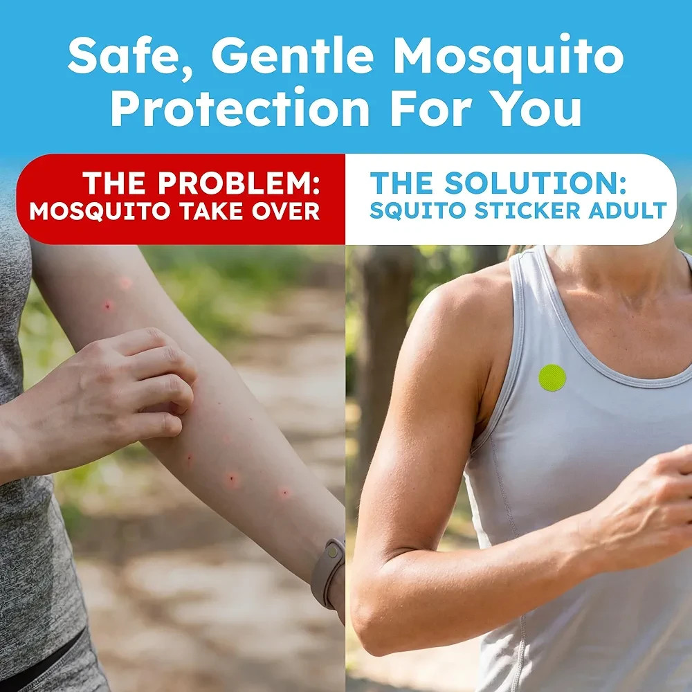 BugMD Squito Stickers Natural Citronella Patches Family Camping 72ct