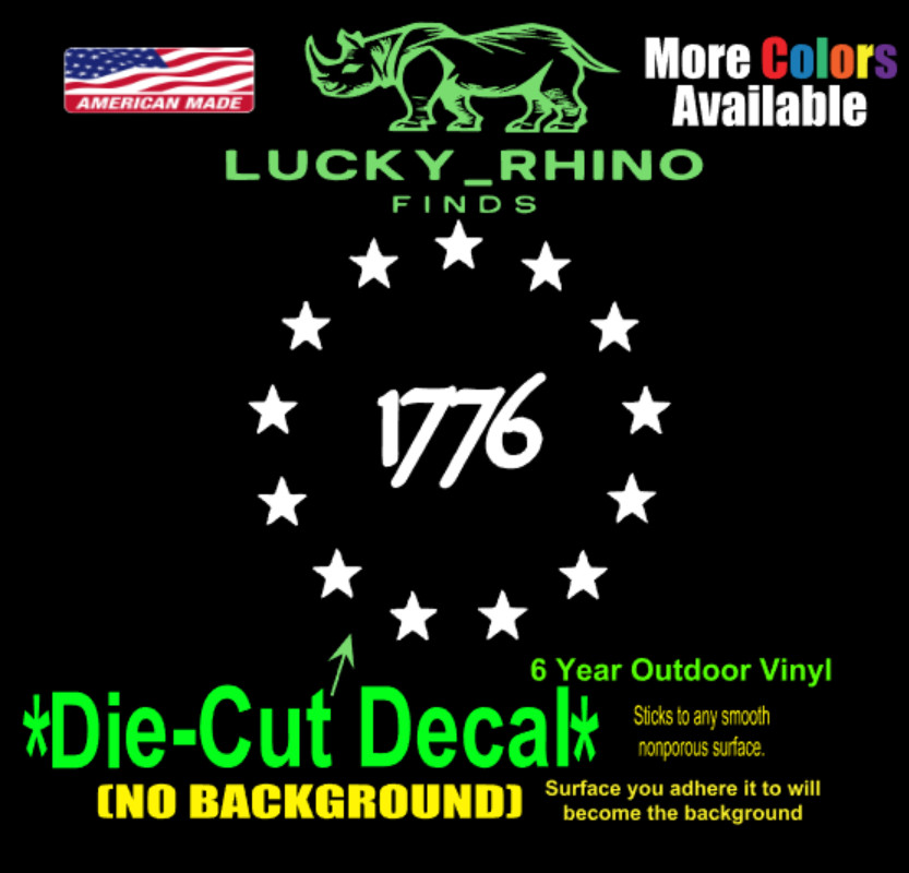 1776 Star American USA Circle Car Window Vinyl Decal Sticker