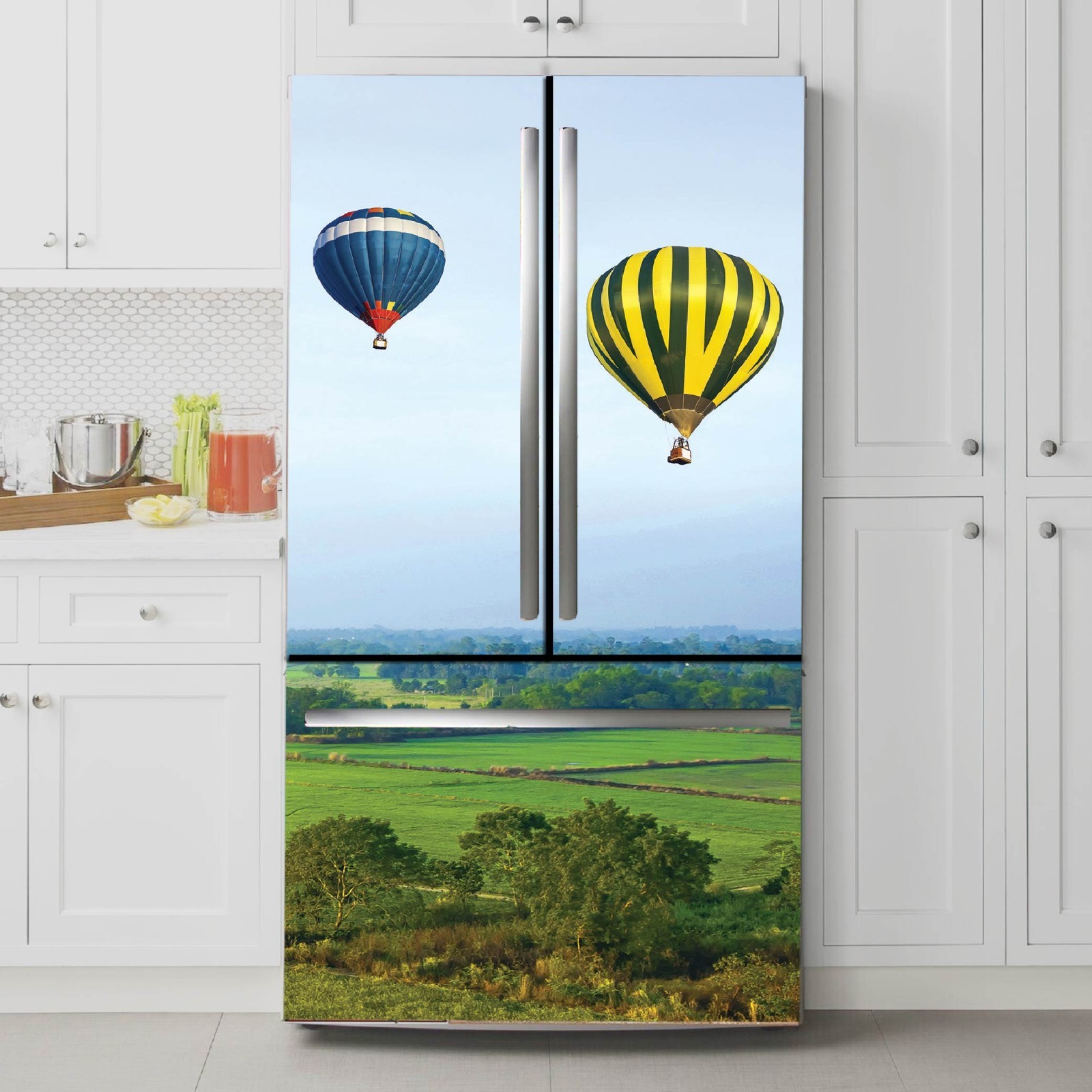 Nature Contact Paper Fridge Wrap, Waterproof Vinyl Cover
