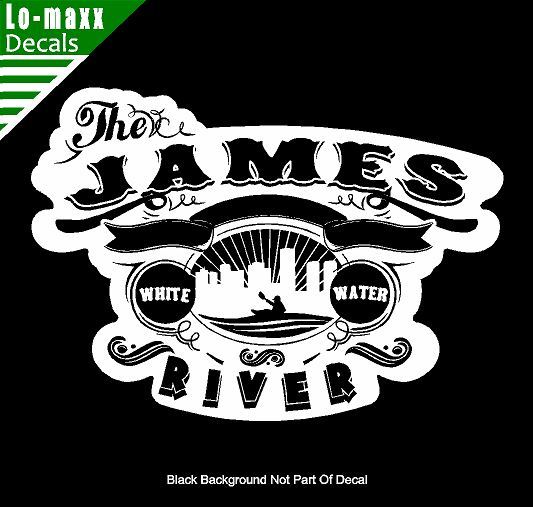 James River Whitewater Richmond Virginia High Quality Printed Vinyl Sticker