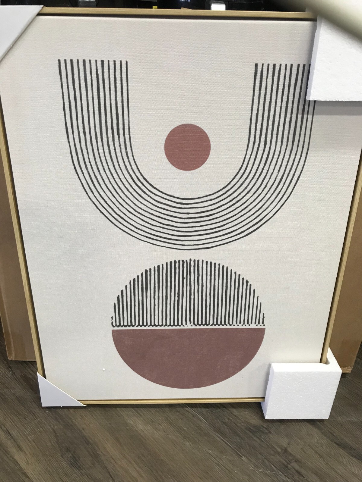 Threshold Cotton Canvas 074 01 9018 30×24 Art Picture Wood Frame NIB – L