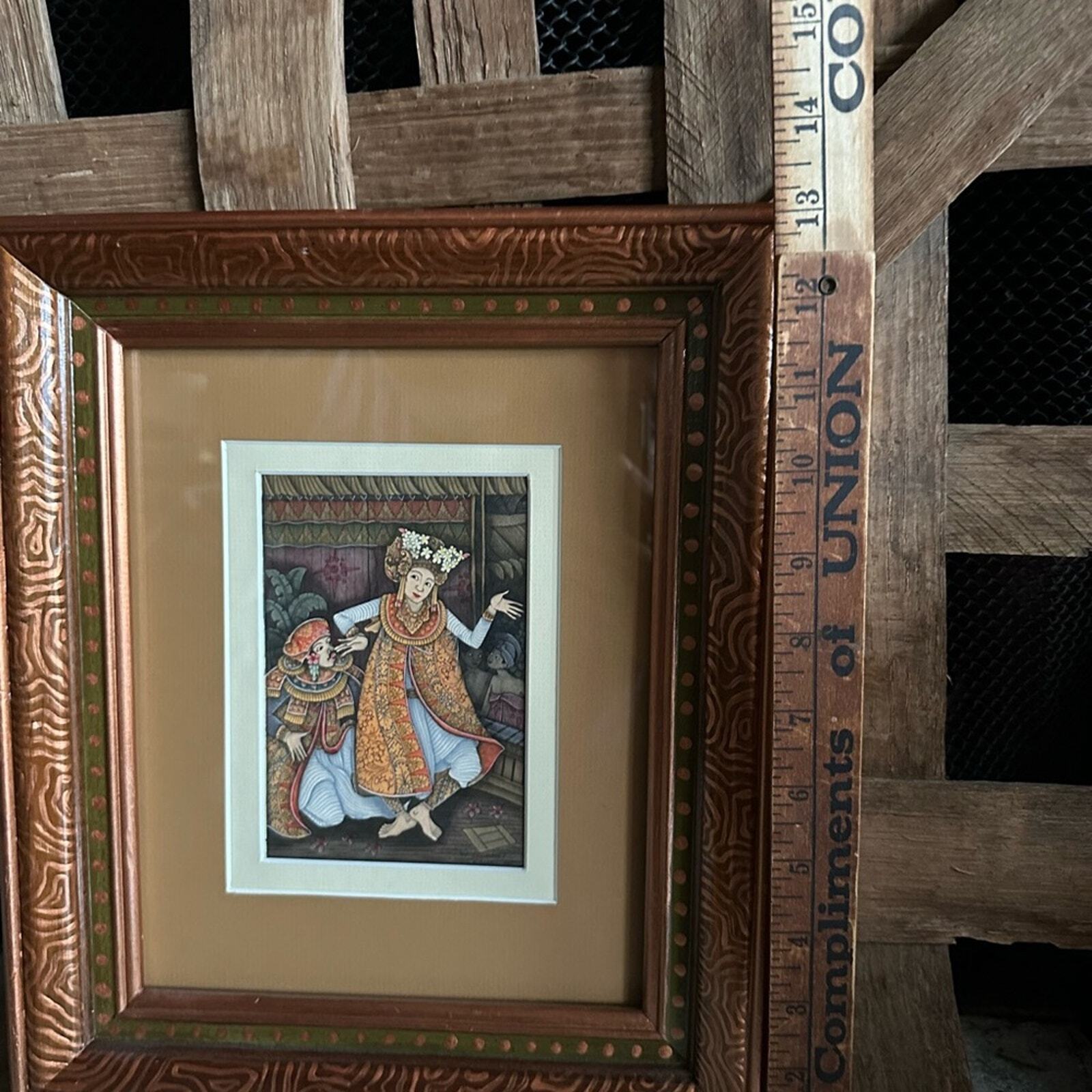 Traditional style Balinese painting original from renown artist miniature