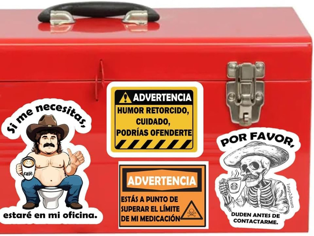 Spanish Funny Stickers for Adults – Waterproof Sarcastic Meme Decals for Hard Ha