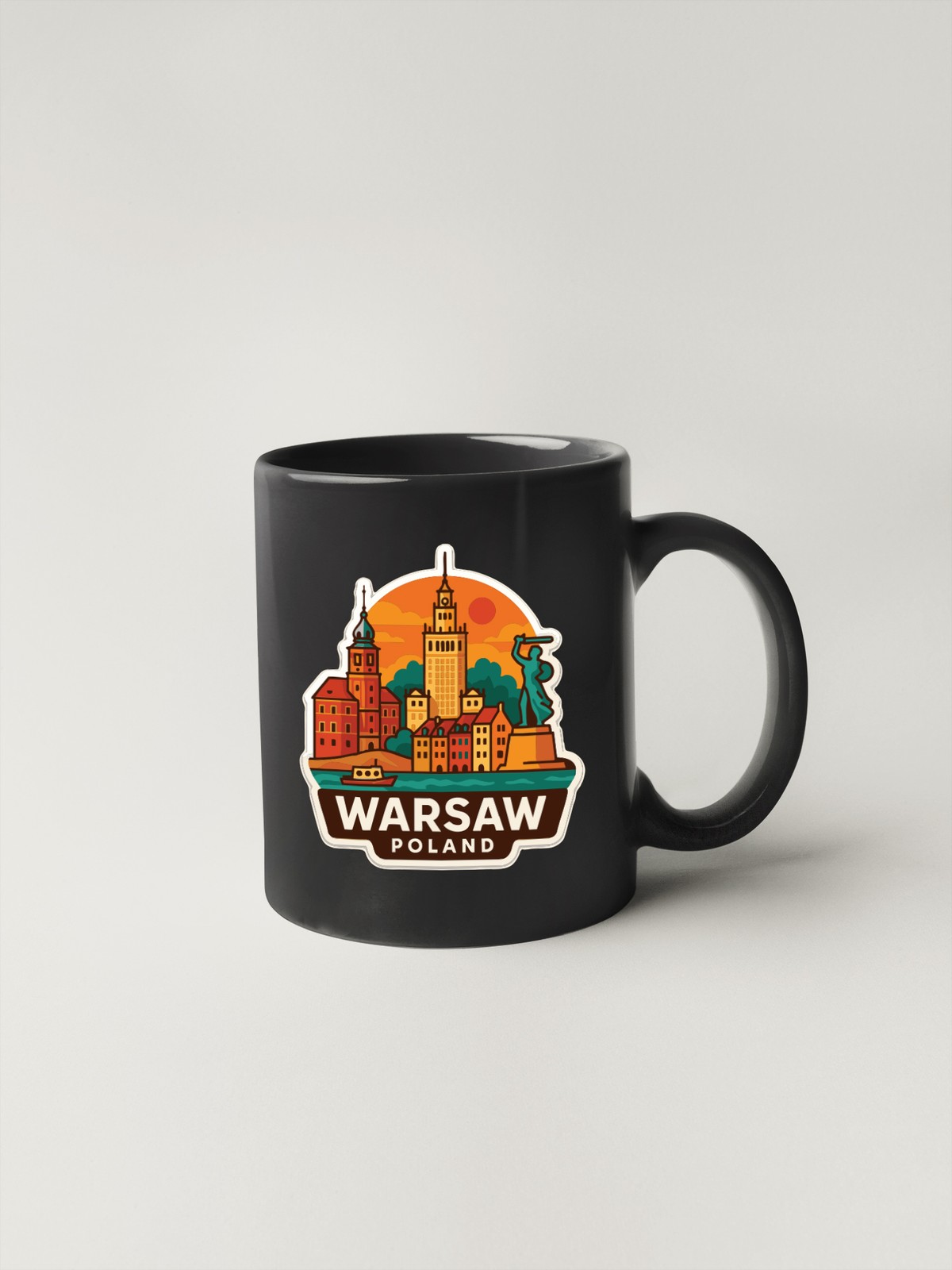 Warsaw Poland Sticker Decal Vinyl Die-Cut City Skyline Landmark Design